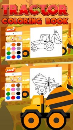Tractor Coloring Kids Game Image