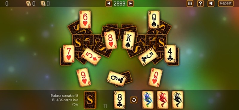 3000 TriPeaks Solitaire Games screenshot