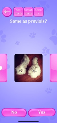 Cute Cats Memory Match Game screenshot