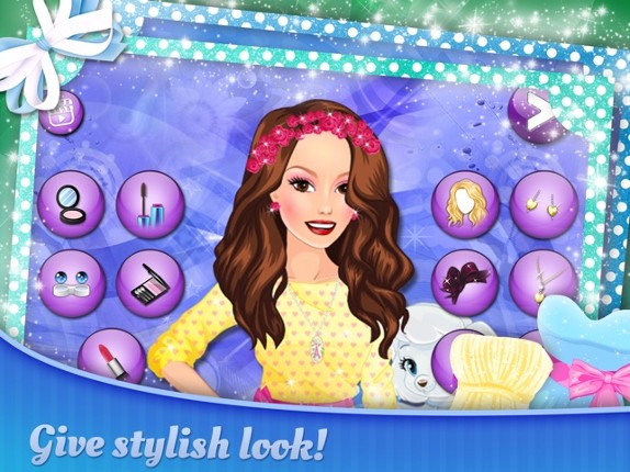 Cute Girl in Paris Makeup game for girls and kids. Image