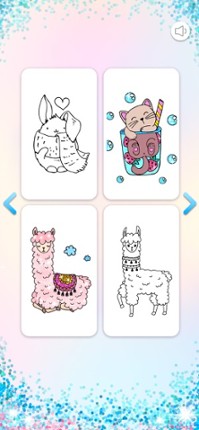 Kawaii Coloring Book Glitter screenshot