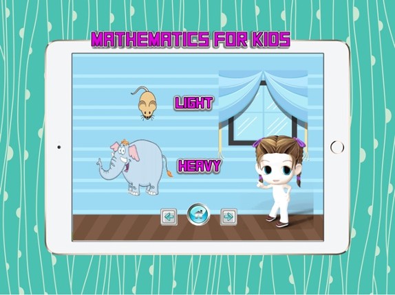 Preschool Mathematics  : Learn Heavy - Light and Shapes early education games for preschool curriculum screenshot