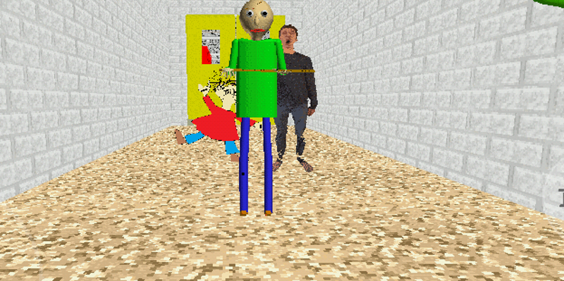 Baldi's Basics but everyone is small expect you Preset Image