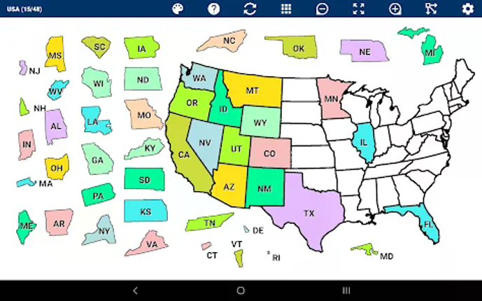 USA Map Puzzle Image