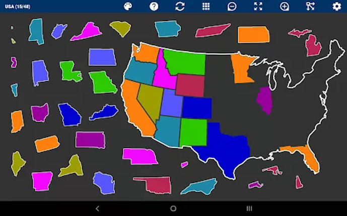 USA Map Puzzle screenshot