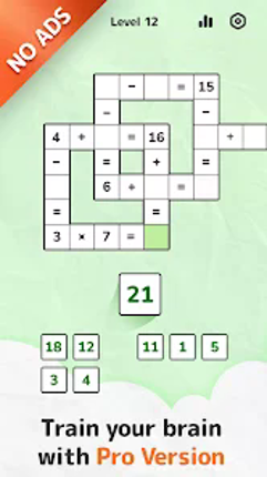 Math Crossword Puzzle Pro screenshot