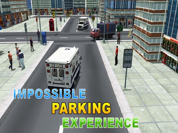 Ambulance Hospital Parking – Drive &amp; park vehicle in this extreme driver simulator game screenshot