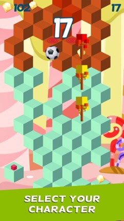 Cube Skip Ball Games - Reach up high in the sky play this endless blocks stacking free screenshot