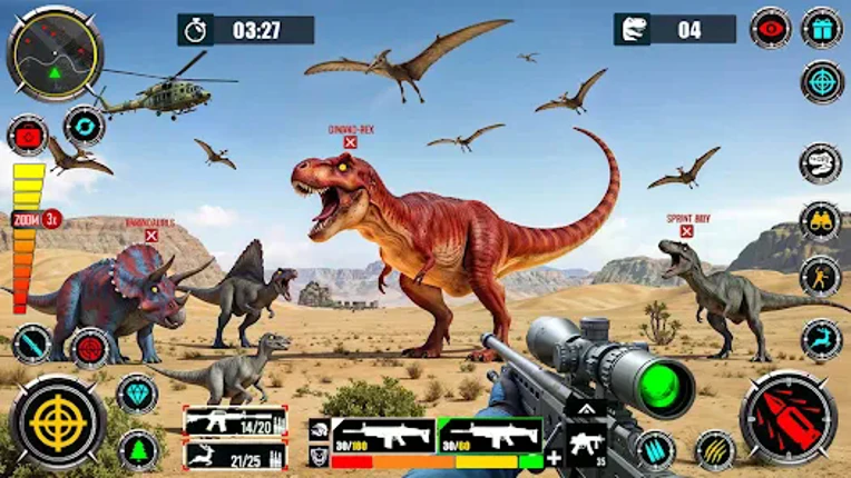 Wild Dinosaur Hunting Gun Game screenshot