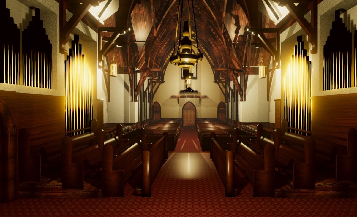 Games like Revit New Orleans Church Laser scan Interactive 3D model