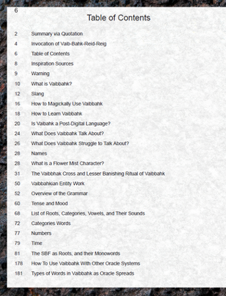 Vaibbahk: A Magickal Constructed Language screenshot