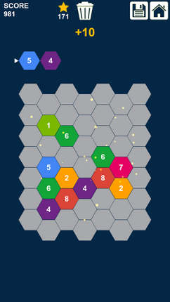 Hexagons Puzzle: Slide n Clear Numbers Image