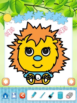 Safari Animals Drawing Coloring Book - Cute Caricature Art Ideas pages for kids screenshot