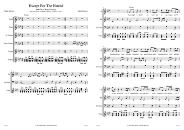 Sheet Music & Lyrics: The Dusty Mirror screenshot