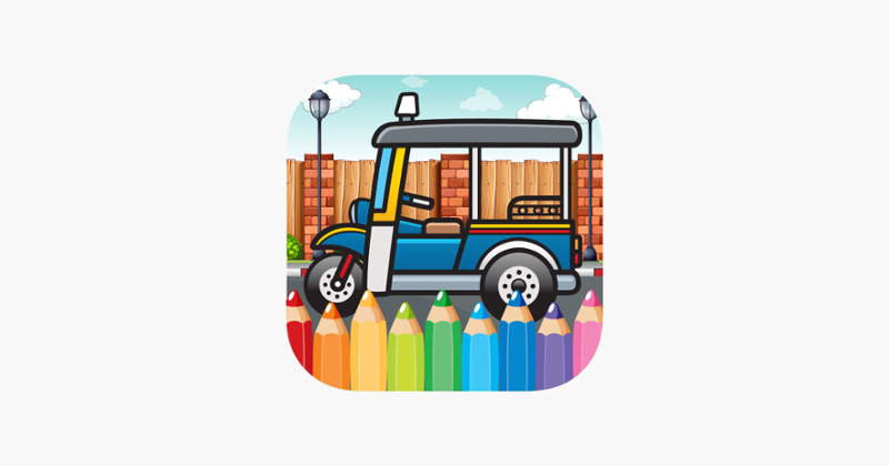 Car Coloring Painting And Drawing Game for Baby or Kid Doodle Picture Image