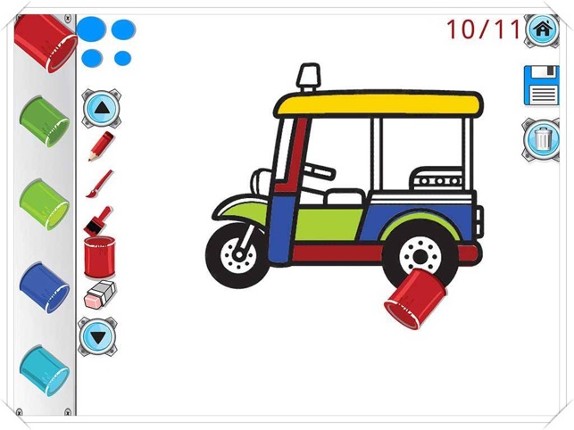 Car Coloring Painting And Drawing Game for Baby or Kid Doodle Picture screenshot