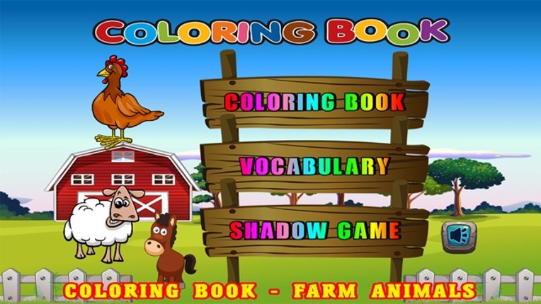 Farm Animals Coloring Book For Kids - First Words screenshot