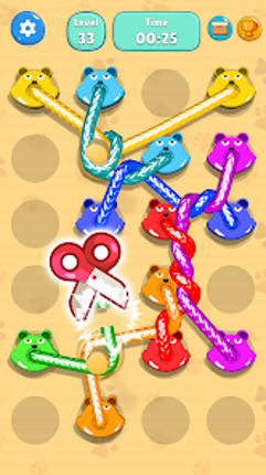 Tangled Line-Knot Untie Puzzle screenshot