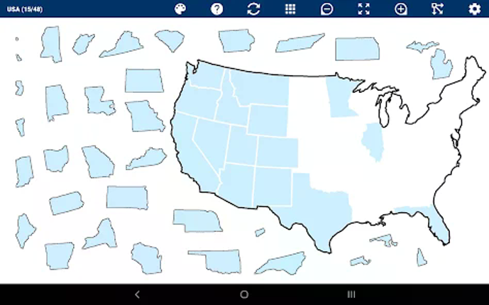 USA Map Puzzle screenshot