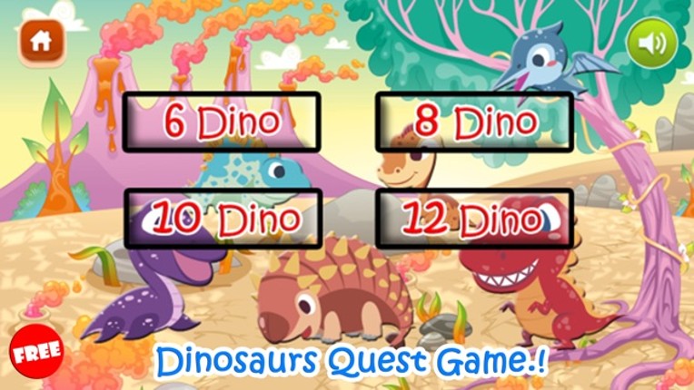 Little Dinosaur Quest - Match Games Free For Kids screenshot