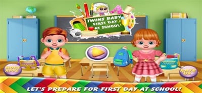 Twins Baby First Day At School Image