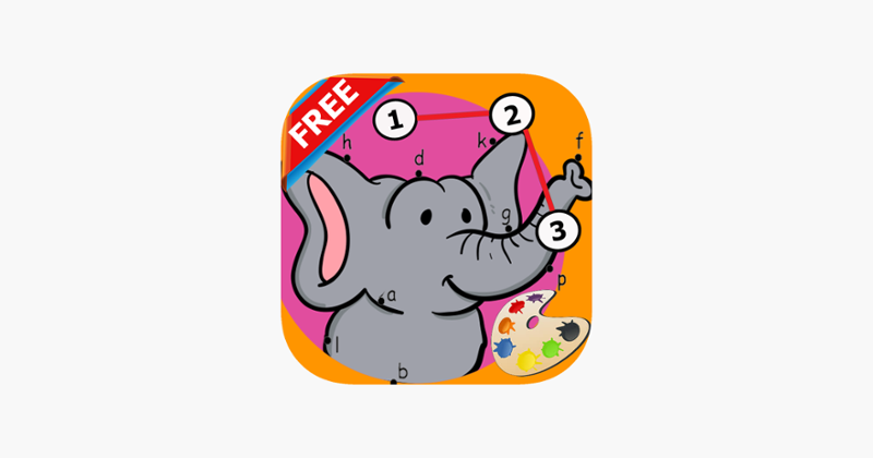 Animals Dot to Dot Coloring Book - Kids free learning games Image