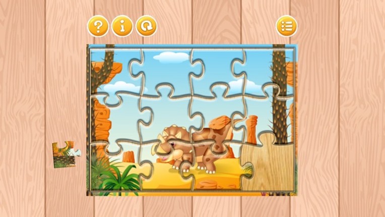 Cute Dinosaur Jigsaw Puzzles Games for Kids Free screenshot