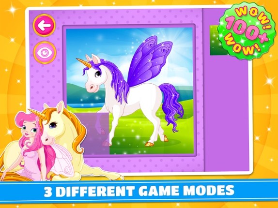 Cute Ponies & Unicorns Puzzles : Logic Game Image