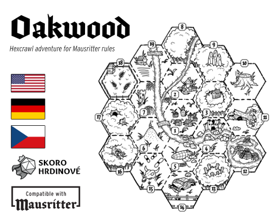 Oakwood - Hexcrawl adventure for Mausritter Game Cover