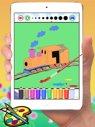 Train Coloring Book - Cute Drawing for Kids Free Games screenshot