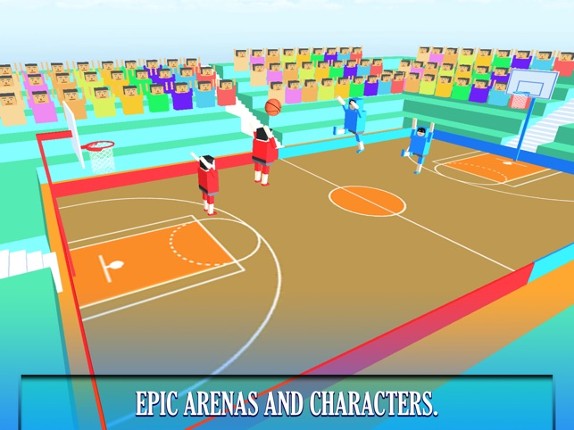 BasketBall Bouncy Physics 3D Cubic Block Party War screenshot