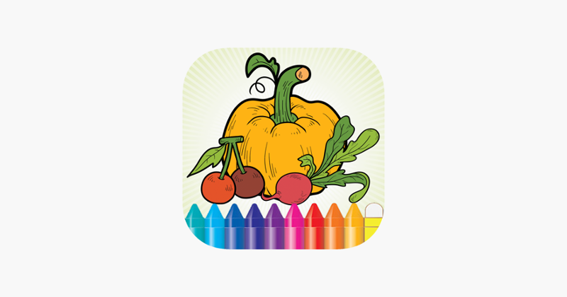 Vegetable &amp; Fruit Coloring Book - Drawing Connect dots kids Image