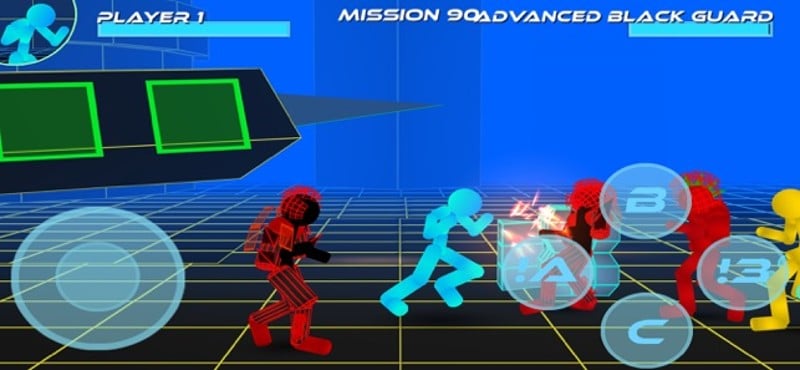 Stickman Neon Street Fighting Image