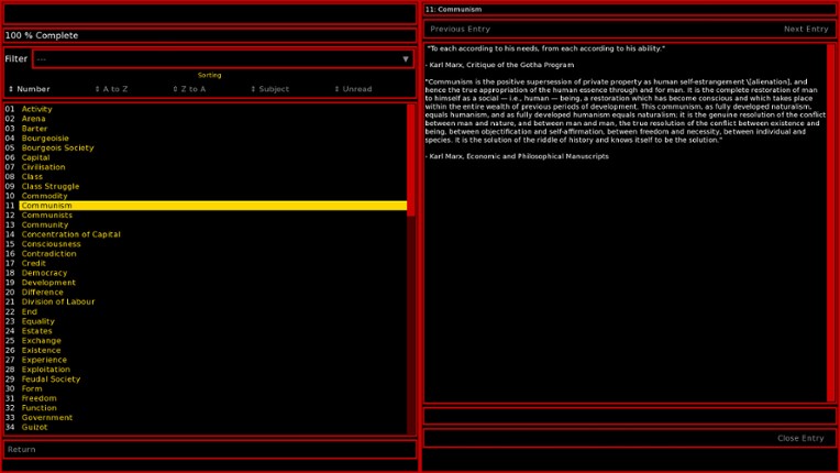 The Communist Manifesto ~ A Visual Novel screenshot