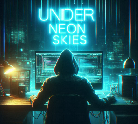 Under Neon Skies: a Data Runner's Tale Image