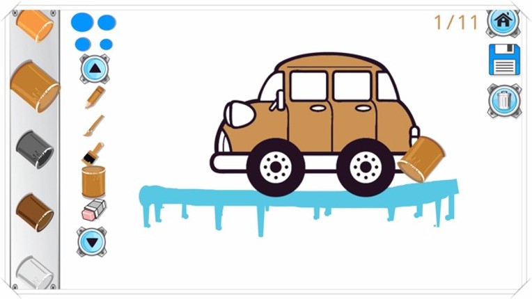 Car Coloring Painting And Drawing Game for Baby or Kid Doodle Picture screenshot