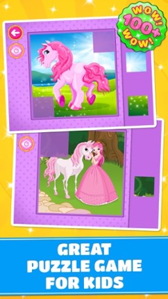 Cute Ponies &amp; Unicorns Puzzles : Logic Game screenshot