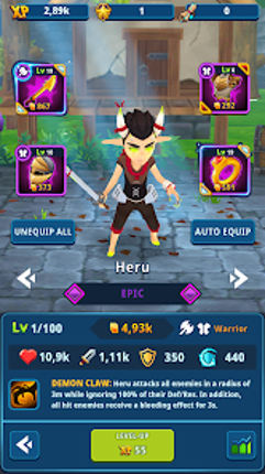 Idle Dungeon Manager - PvP RPG screenshot