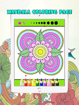 Mandalas and Florist Coloring Book For Adult : Best Colors Therapy Stress Relieving  Free screenshot
