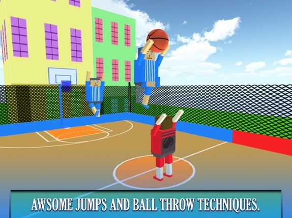 BasketBall Bouncy Physics 3D Cubic Block Party War screenshot