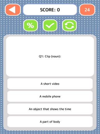 English Vocabulary Quiz - Game Image