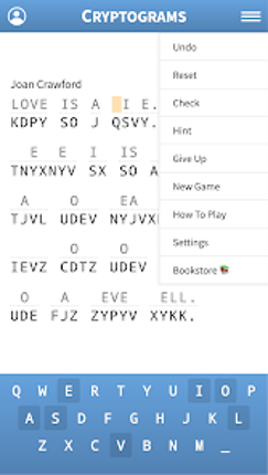 Cryptogram · Cryptoquote Game Image