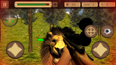 Lion Hunting in Jungle Image