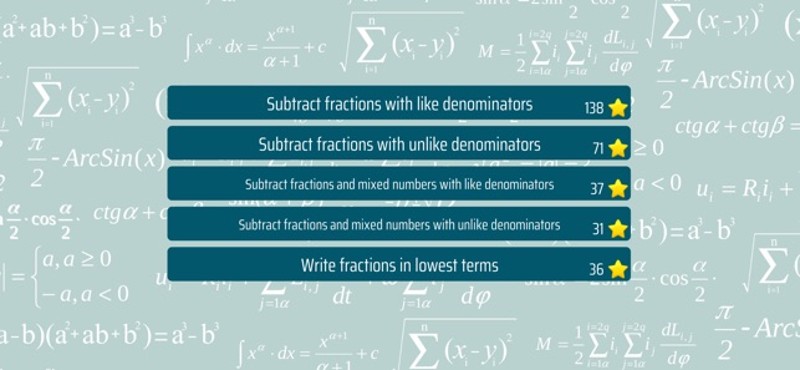 Math Shot Subtract Fractions Image