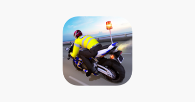 Real Police Bike Driving Image