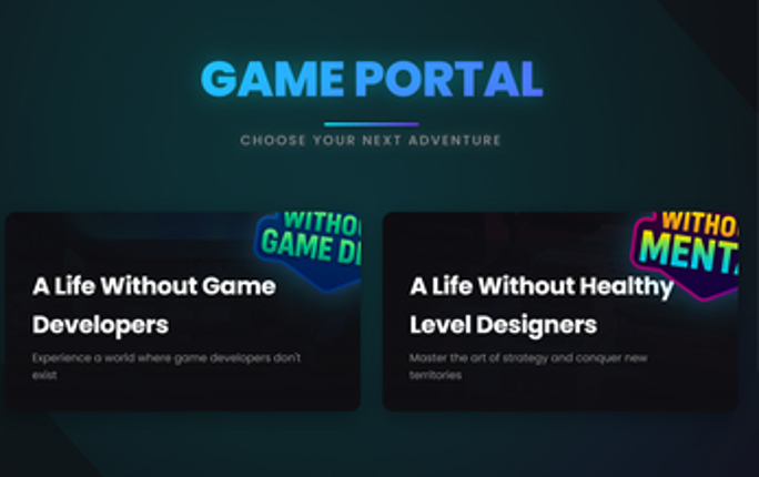 a life without game devs / gaming platform Image