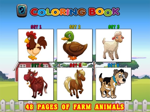 Farm Animals Coloring Book For Kids - First Words screenshot