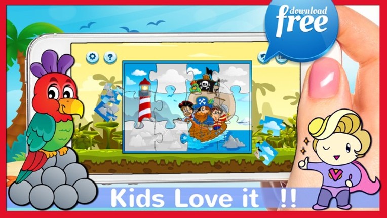 Pirate &amp; Friend Jigsaw Puzzles For Kids &amp; Toddlers Image