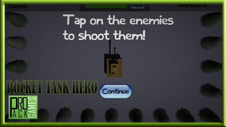 Pocket Tank Hero Lite : Bomb army in this battle screenshot