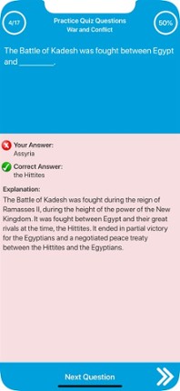 Ancient Egyptians History Quiz screenshot